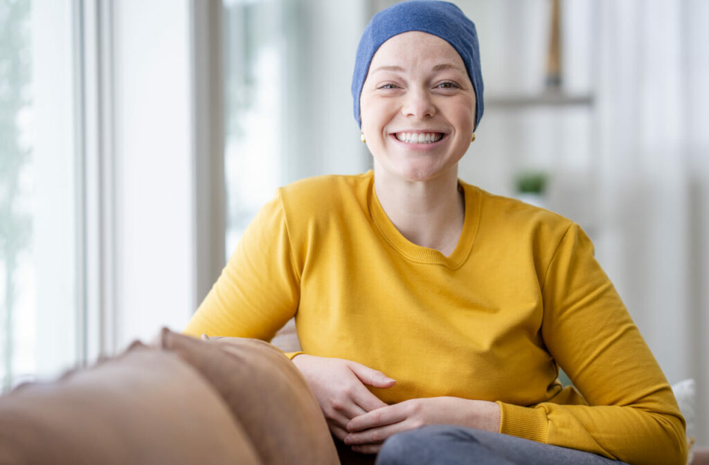 Image of a cancer battling women who exposed to radiation from nuclear test
