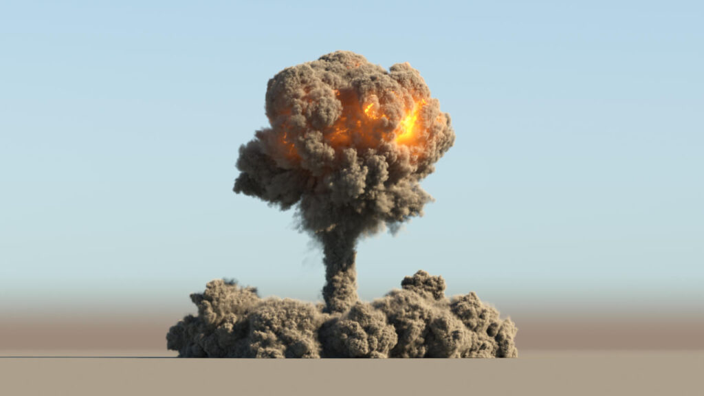 Nuclear explosion example.